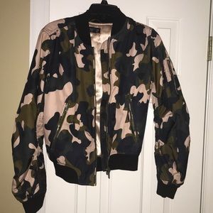Top shop camo bomber jacket